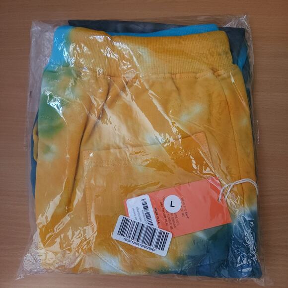 LA DETRESSE Limeade tie dye athleisure sweatpants comfy joggers Size L NEW - Picture 6 of 7